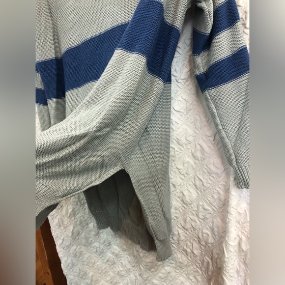 Southern Shirt Co. Relaxed Cotton Sweater Gray + Blue sz. Small - Picture 2 of 5